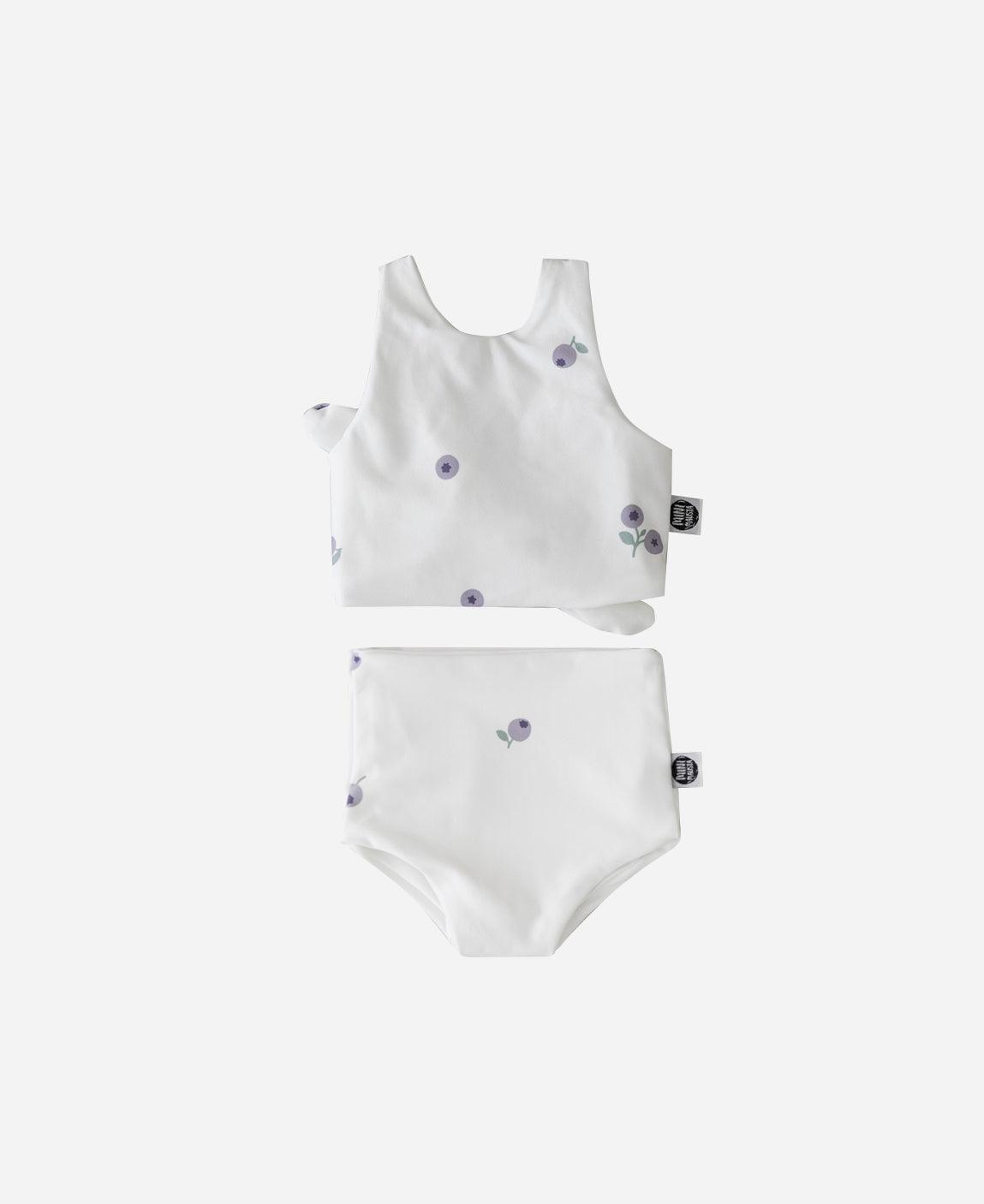 Biquini Dupla Face Infantil Estampado UV50+ Blueberry - MiniMalista Baby - b2b, Calor, com-desconto-mm10, Menina, Neutro, Unissex, Verão -bebê-minimalista-estiloso