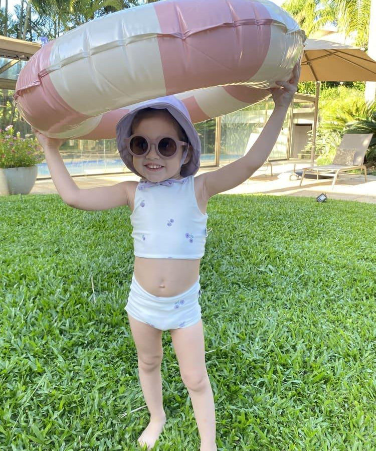 Biquini Dupla Face Infantil Estampado UV50+ | Blueberry - MiniMalista Baby - 0, b2b, Calor, com-desconto-mm10, Menina, tab-tam-biquini, Verão -bebê-minimalista-estiloso