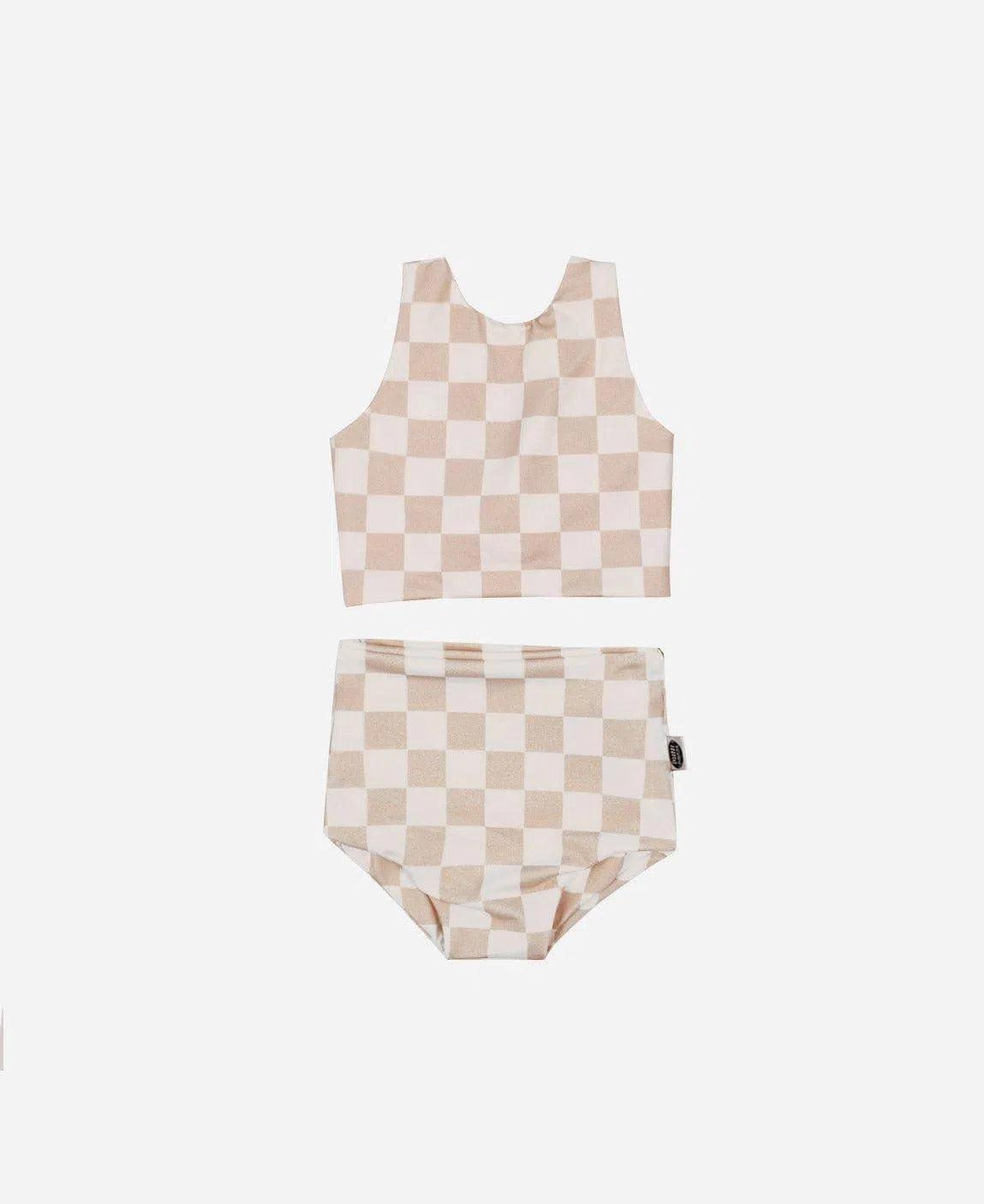 Biquini Dupla Face Infantil Estampado UV50+ | Racer Beige - MiniMalista Baby - 0, b2b, Calor, com-desconto-mm10, Menina, tab-tam-biquini, Verão -bebê-minimalista-estiloso