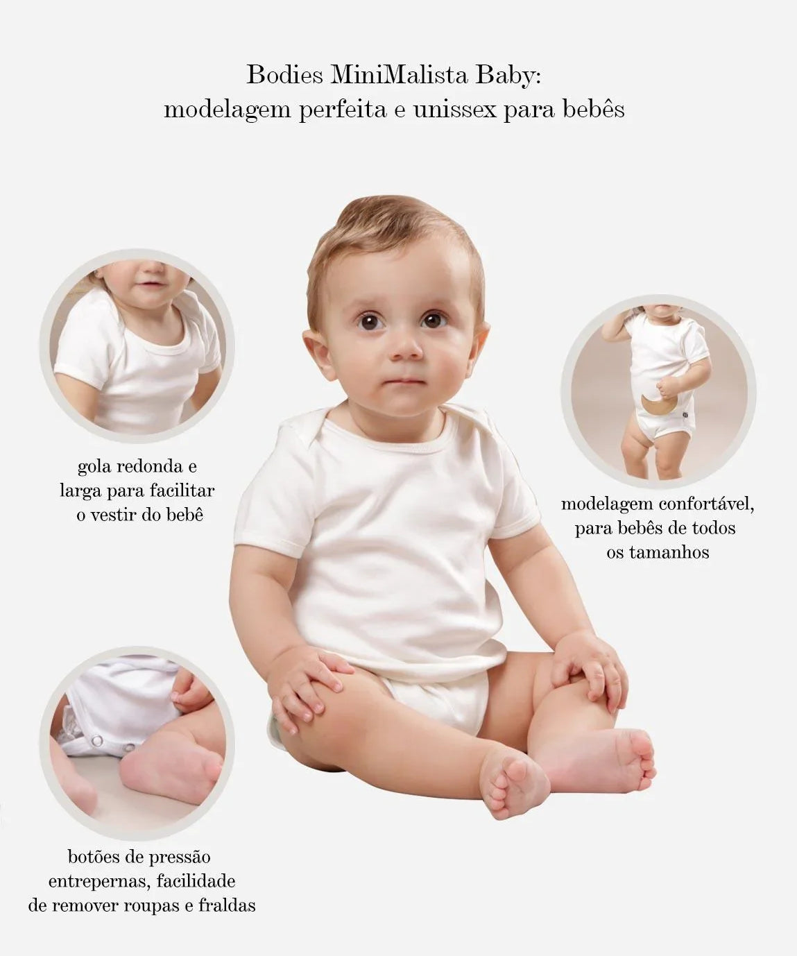 Body de Bebê Manga Curta Prematuro Unissex | Mystic Eyes - MiniMalista Baby - 0.5, b2b, Baby, black-friday, Meia Estação, Menina, outlet, SALE-FINAL, tab-tam-body-curto -bebê-minimalista-estiloso