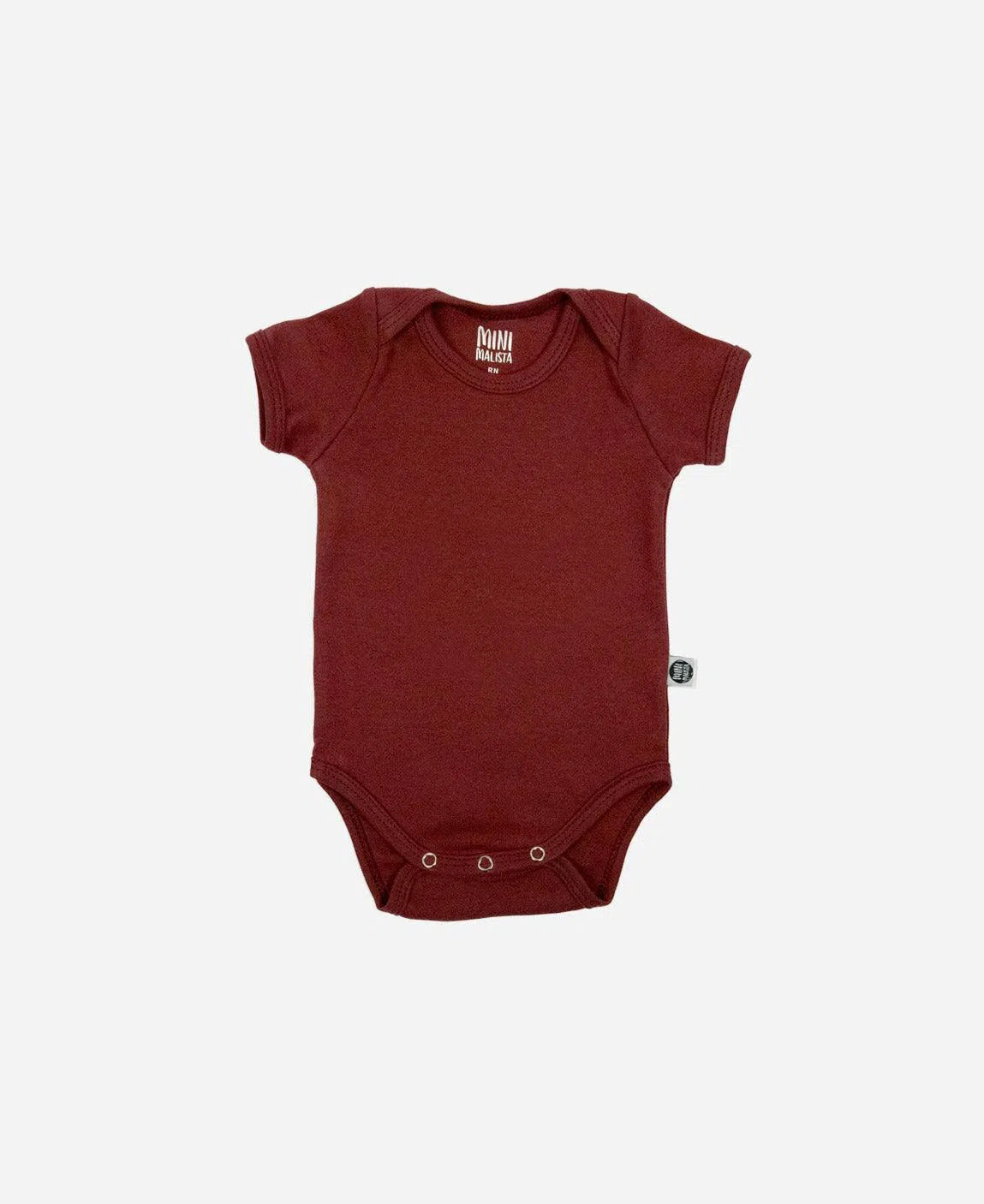 Body de Bebê Manga Curta Unissex MiniMalista Liso Merlot - MiniMalista Baby - 0, b2b, Baby, Christmas, com-desconto-mm10, Meia Estação, Menina, natal, tab-tam-body-curto, Xmas -bebê-minimalista-estiloso