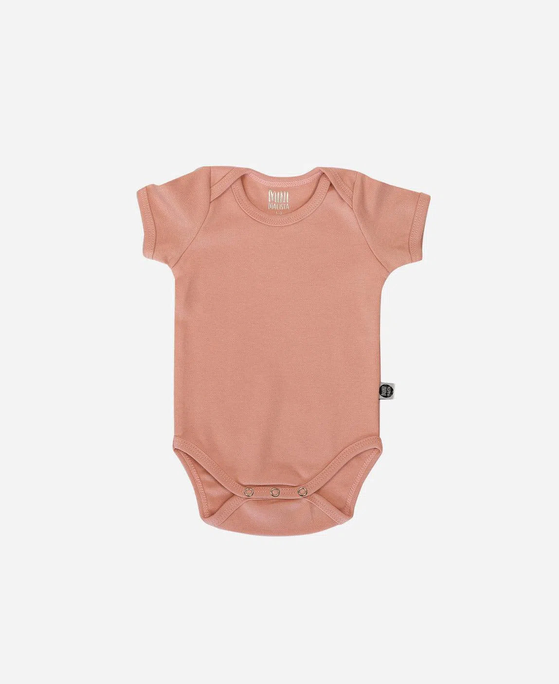 Body de Bebê Manga Curta Unissex MiniMalista Liso Mystic Rose - MiniMalista Baby - b2b, Baby, com-desconto-mm10, Meia Estação, Menina, tab-tam-body-curto -bebê-minimalista-estiloso