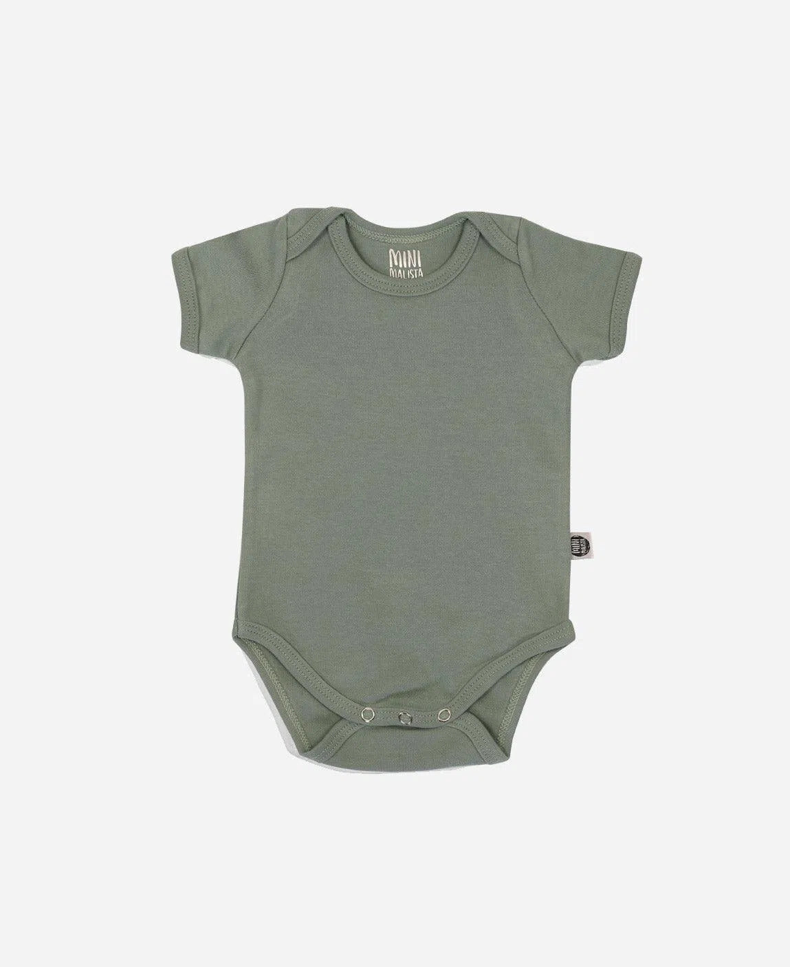 Body de Bebê Manga Curta Unissex MiniMalista Liso Sage - MiniMalista Baby - b2b, Baby, com-desconto-mm10, Meia Estação, Menino, tab-tam-body-curto -bebê-minimalista-estiloso