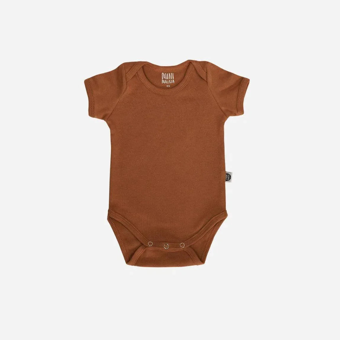 Body de Bebê Manga Curta Unissex MiniMalista | Liso Ginger - MiniMalista Baby - 0.3, 0.35, b2b, Baby, black-friday, com-desconto-mm10, Meia Estação, Menina, Menino, Neutro, tab-tam-body-curto, Unissex -bebê-minimalista-estiloso