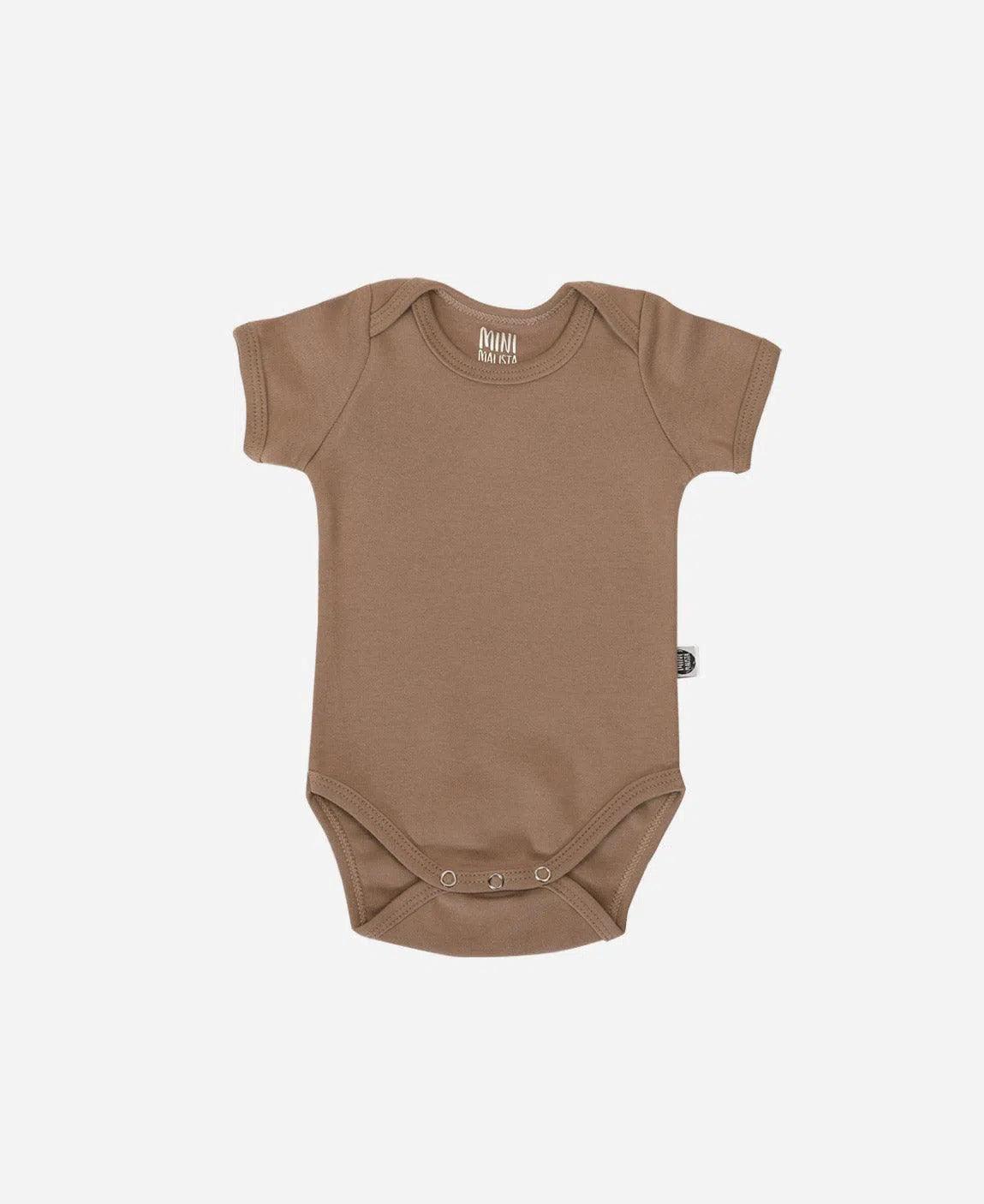 Body de Bebê Manga Curta Unissex MiniMalista | Liso Mocha - MiniMalista Baby - 0.3, b2b, Baby, black-friday, com-desconto-mm10, Meia Estação, Menina, Menino, Neutro, SALE-FINAL, tab-tam-body-curto, Unissex -bebê-minimalista-estiloso