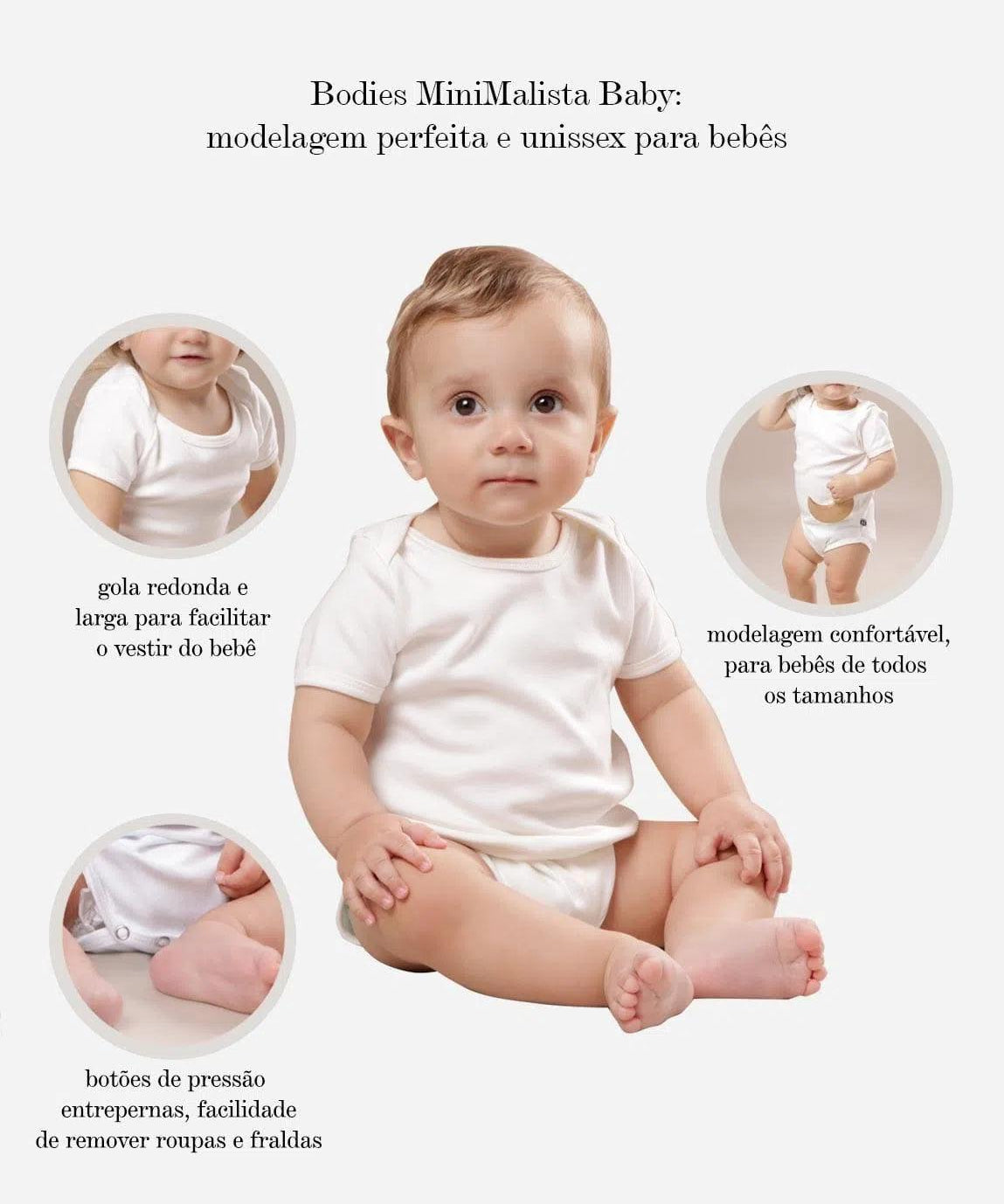 Body de Bebê Manga Curta Unissex MiniMalista | Liso Oak - MiniMalista Baby - 0.3, b2b, Baby, black-friday, com-desconto-mm10, Meia Estação, Menino, tab-tam-body-curto -bebê-minimalista-estiloso