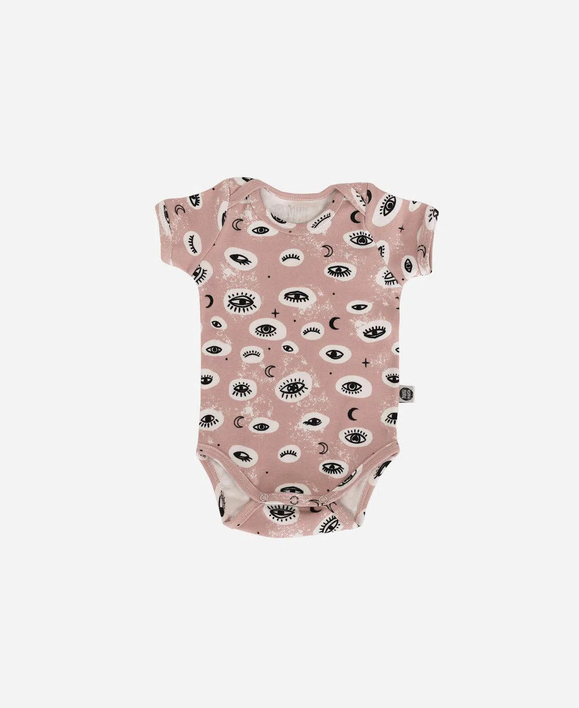 Body de Bebê Manga Curta Unissex Mystic Eyes - MiniMalista Baby - b2b, Baby, Meia Estação, Menina, outlet, tab-tam-body-curto -bebê-minimalista-estiloso