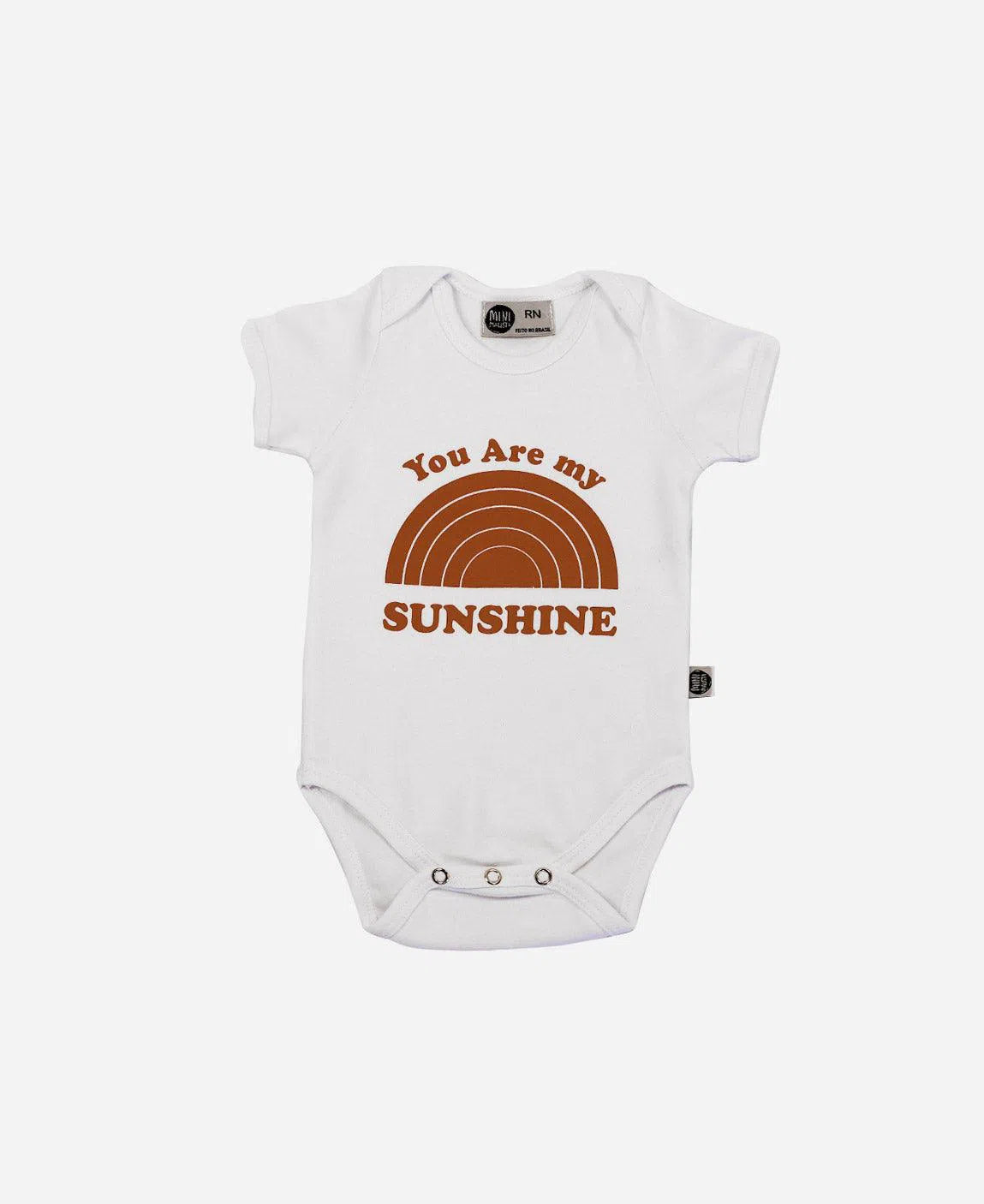 Body de Bebê Manga Curta Unissex You Are My Sunshine - MiniMalista Baby - 0.4, 0.45, b2b, Baby, black-friday, com-desconto-mm10, Meia Estação, Menina, Menino, Neutro, tab-tam-body-curto, Unissex -bebê-minimalista-estiloso