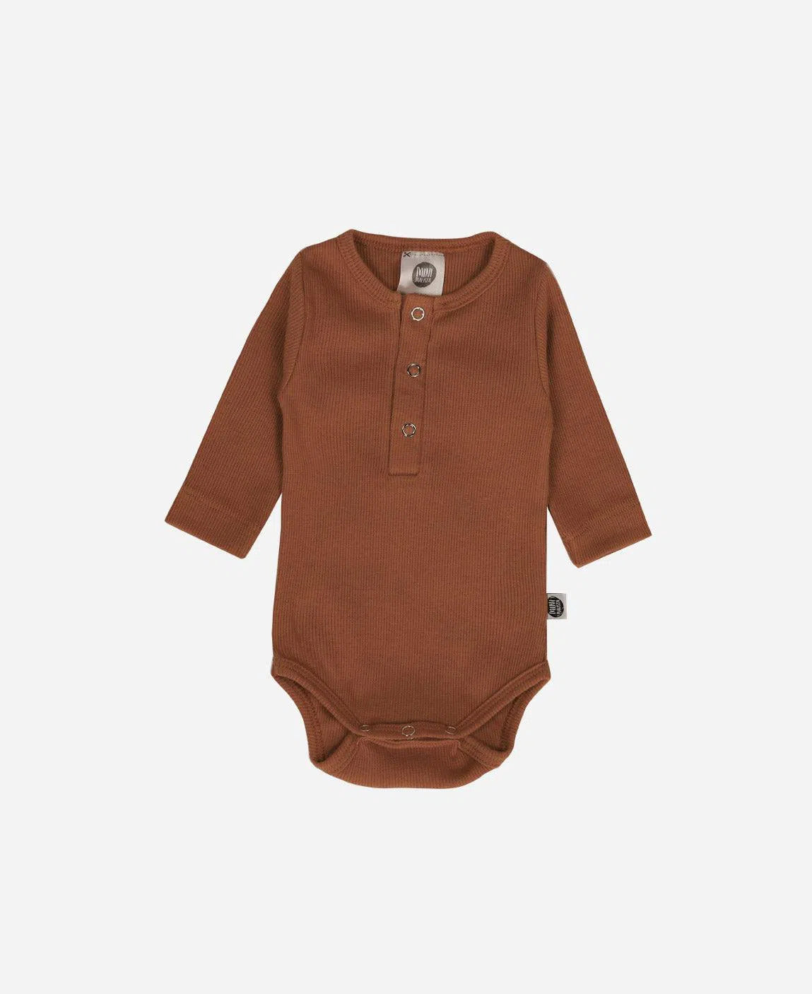 Body de Bebê Manga Longa Unissex Canelado Botões Liso Ginger - MiniMalista Baby - b2b, Baby, com-desconto-mm10, Frio, Menino, Neutro, Unissex, Winter Sale 30% -bebê-minimalista-estiloso