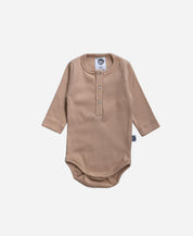 Body de Bebê Manga Longa Unissex Canelado Botões Liso MiniMalista Cinnamon - MiniMalista Baby - 0.3, b2b, Baby, Best, black-friday, com-desconto-mm10, Frio, Menina, Menino, Neutro, tab-tam-body-botão-frontal, tab-tam-body-canelado, Unissex -bebê-minimalista-estiloso