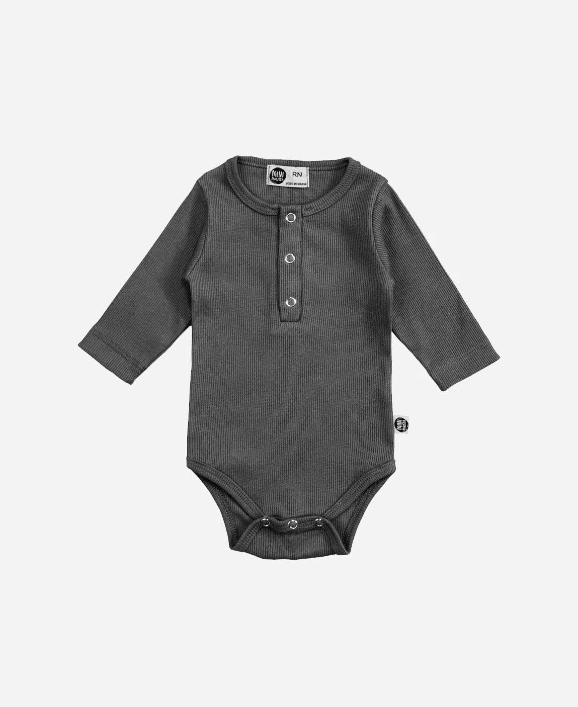 Body de Bebê Manga Longa Unissex Canelado Botões Liso MiniMalista Grafitti - MiniMalista Baby - 0.3, 0.4, b2b, Baby, black-friday, Frio, Menino, outlet, SALE-FINAL, tab-tam-body-botão-frontal, tab-tam-body-canelado, Winter Sale 30%, Winter Sale 40% -bebê-minimalista-estiloso