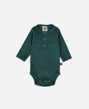 Body de Bebê Manga Longa Unissex Canelado Botões | Liso Deep Green - MiniMalista Baby - 0.3, 0.35, b2b, Baby, black-friday, Christmas, com-desconto-mm10, Frio, Menino, natal, tab-tam-body-botão-frontal, tab-tam-body-canelado, Xmas -bebê-minimalista-estiloso