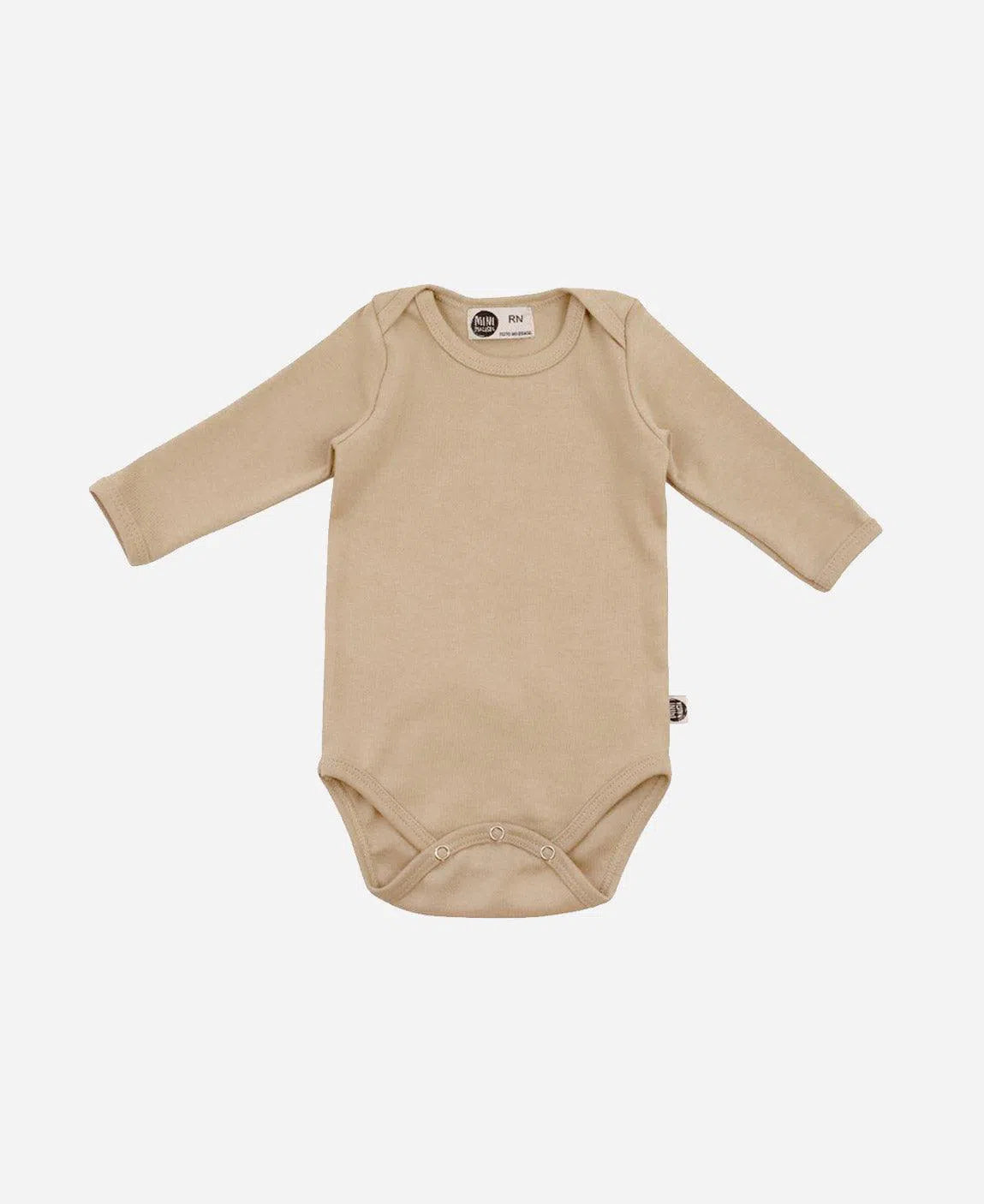 Body de Bebê Manga Longa Unissex MiniMalista Liso Avelã - MiniMalista Baby - 0.3, 0.45, b2b, Baby, black-friday, Frio, Menina, Menino, Neutro, outlet, tab-tam-body-manga-longa, Unissex -bebê-minimalista-estiloso