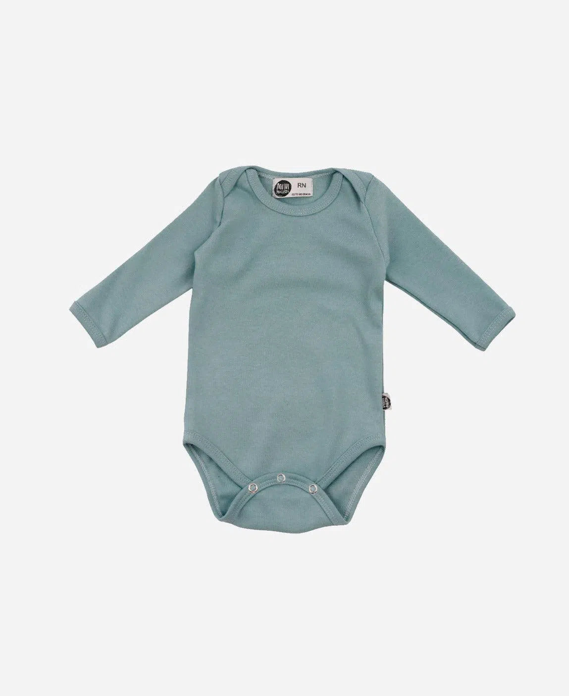 Body de Bebê Manga Longa Unissex MiniMalista Liso Azul Dust - MiniMalista Baby - b2b, Baby, Frio, Menino, outlet, tab-tam-body-manga-longa -bebê-minimalista-estiloso