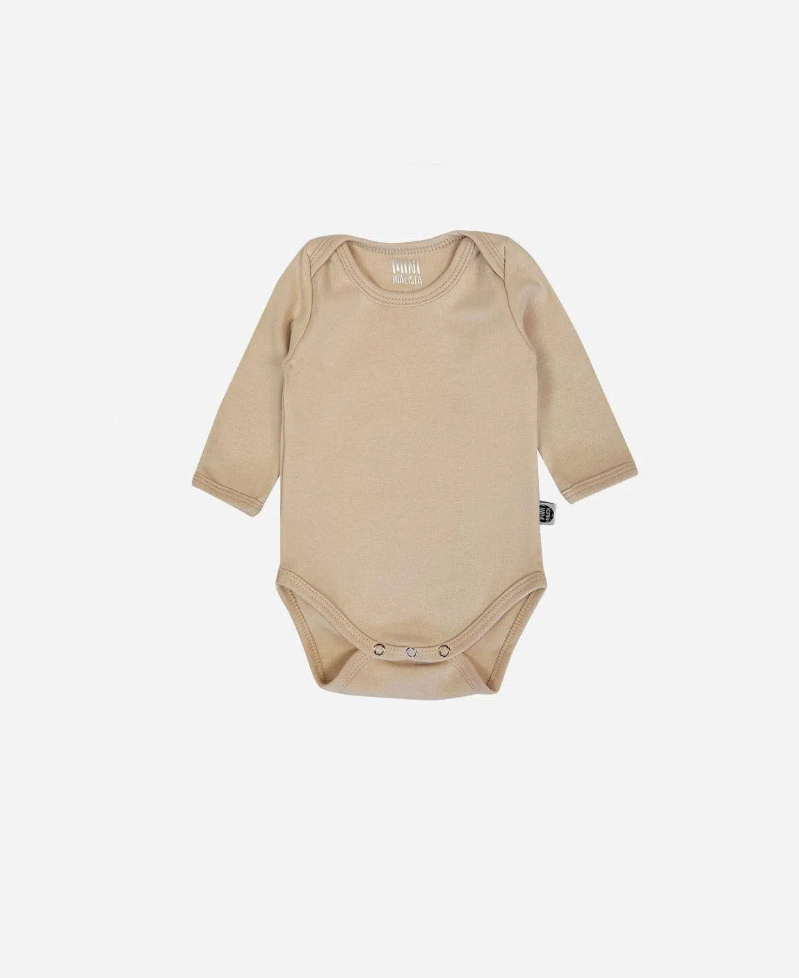 Body de Bebê Manga Longa Unissex MiniMalista Liso Beige - MiniMalista Baby - b2b, Baby, com-desconto-mm10, Frio, Neutro, tab-tam-body-manga-longa, Unissex, Winter Sale 20% -bebê-minimalista-estiloso