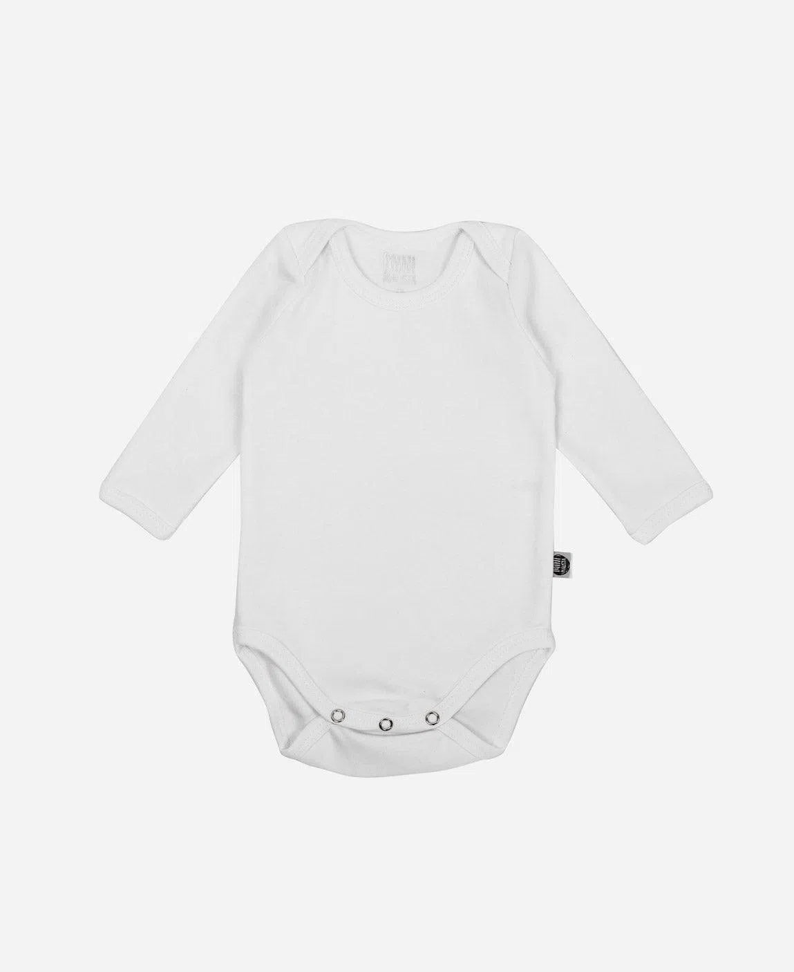 Body de Bebê Manga Longa Unissex MiniMalista Liso Branco Algodão - MiniMalista Baby - 0.25, 0.3, anonovo, b2b, Baby, Best, black-friday, com-desconto-mm10, Frio, Menina, Neutro, tab-tam-body-manga-longa, Unissex -bebê-minimalista-estiloso