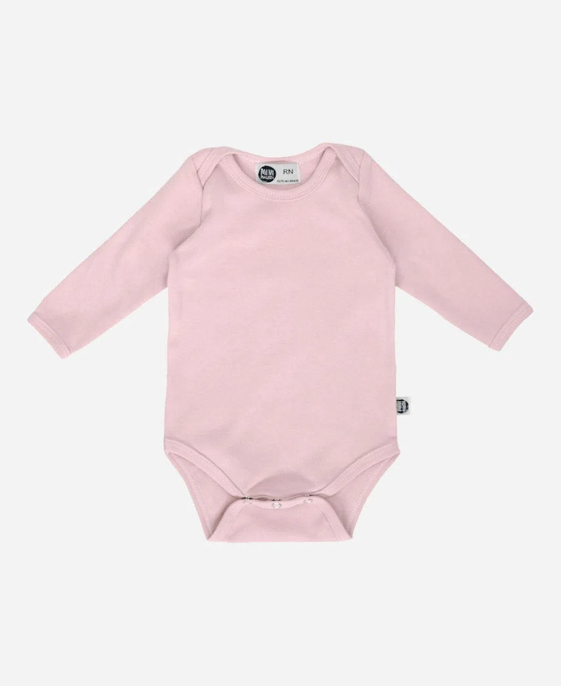 Body de Bebê Manga Longa Unissex MiniMalista Liso Rose Quartzo - MiniMalista Baby - b2b, Baby, com-desconto-mm10, Frio, Menina, tab-tam-body-manga-longa, Winter Sale 30% -bebê-minimalista-estiloso