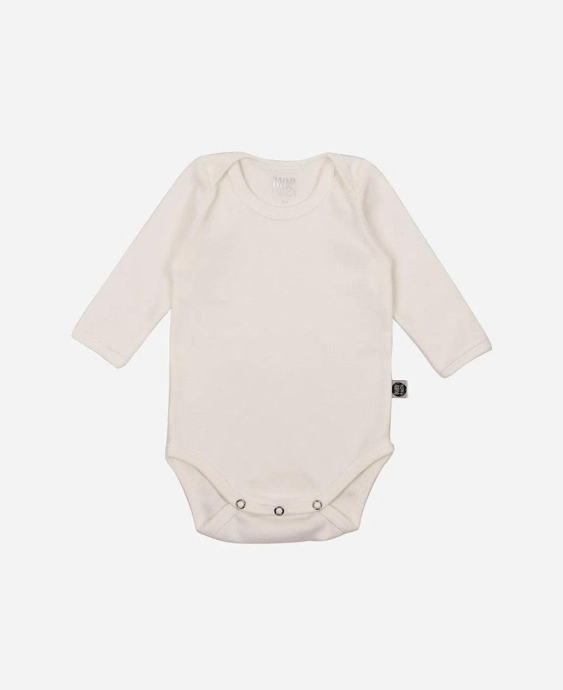 Body de Bebê Manga Longa Unissex MiniMalista | Liso Branco Off - MiniMalista Baby - 0.25, 0.3, Ano Novo, anonovo, b2b, Baby, black-friday, com-desconto-mm10, Frio, Menina, Neutro, new, Reveillon, tab-tam-body-manga-longa, Unissex -bebê-minimalista-estiloso