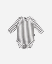 Body de Bebê Manga Longa Unissex | Listras Retrô Cinza - MiniMalista Baby - 0.3, 0.45, b2b, Baby, black-friday, Frio, Menino, Neutro, outlet, SALE-FINAL, tab-tam-body-manga-longa, Unissex -bebê-minimalista-estiloso