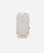 Body de Bebê Regata Unissex Botões | Listrinhas Cinza - MiniMalista Baby - 0.3, 0.45, b2b, Baby, black-friday, Calor, com-desconto-mm10, Menino, Neutro, tab-tam-body-regata, Unissex, Verão -bebê-minimalista-estiloso