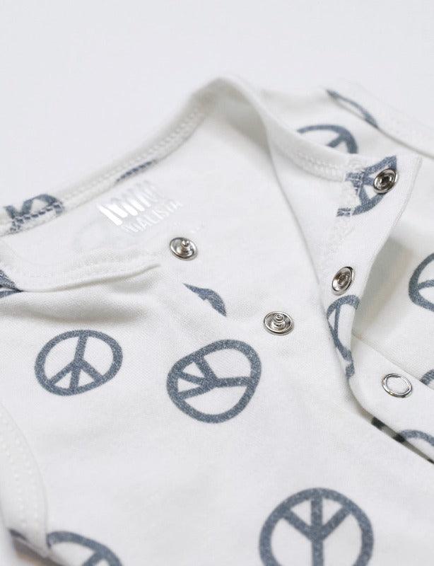 Body de Bebê Regata Unissex Botões | Peace and Love - MiniMalista Baby - 0.3, b2b, Baby, black-friday, Calor, com-desconto-mm10, Menino, tab-tam-body-regata, Verão -bebê-minimalista-estiloso