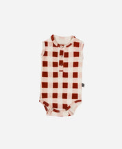 Body de Bebê Regata Unissex Botões Vichy Wine - MiniMalista Baby - 0, b2b, Baby, Calor, Christmas, com-desconto-mm10, Menina, natal, SALE-FINAL, tab-tam-body-regata, Verão, Xmas -bebê-minimalista-estiloso