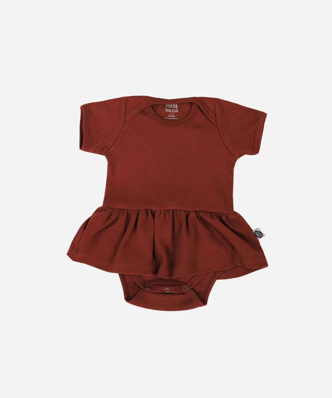 Body-Vestido de Bebê Manga Curta MiniMalista Liso Merlot - MiniMalista Baby - 0, 0.3, b2b, Baby, black-friday, Christmas, com-desconto-mm10, Meia Estação, Menina, natal, tab-tam-body-vestido, Xmas -bebê-minimalista-estiloso
