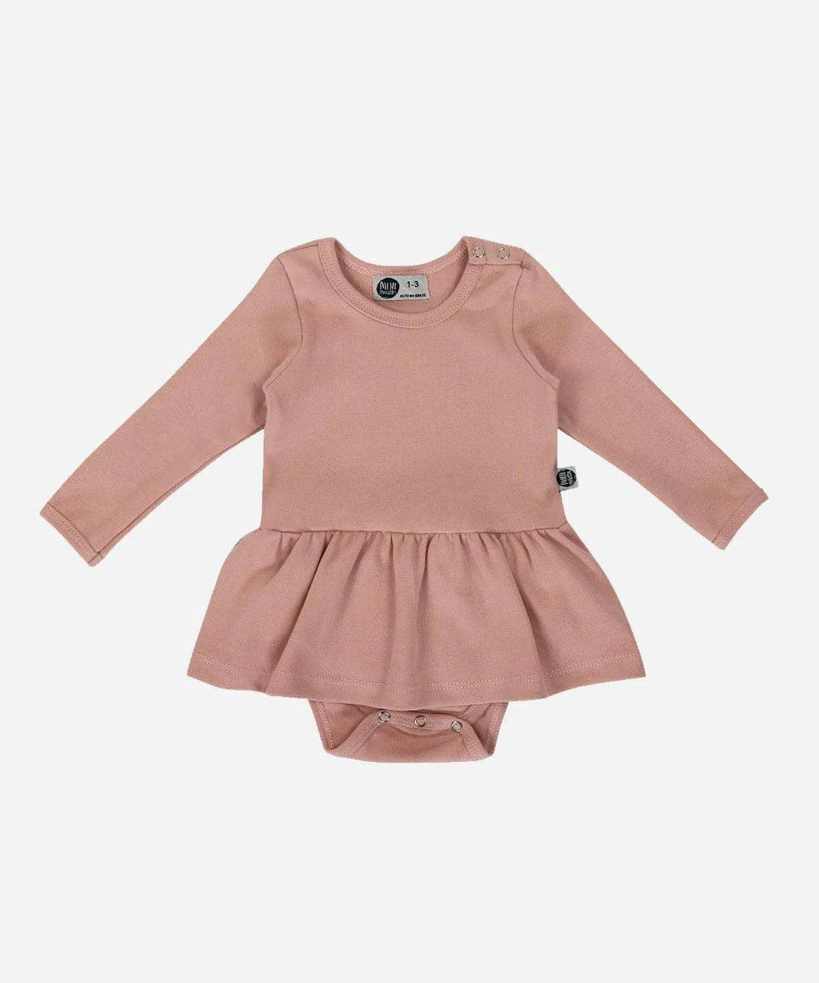 Body-Vestido de Bebê Manga Longa MiniMalista | Liso Mystic Rose - MiniMalista Baby - 0.3, 0.4, b2b, Baby, black-friday, Frio, Menina, outlet, SALE-FINAL, tab-tam-body-vestido, ultimas-peças, Winter Sale 40% -bebê-minimalista-estiloso