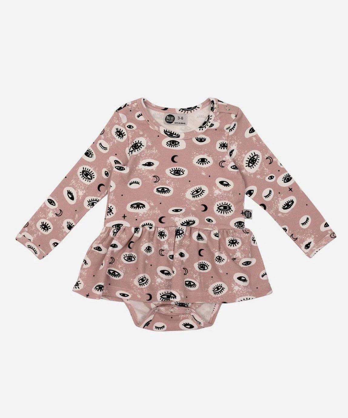 Body-Vestido de Bebê Manga Longa | Mystic Eyes - MiniMalista Baby - 0.3, 0.45, b2b, Baby, black-friday, Frio, Menina, outlet, SALE-FINAL, tab-tam-body-vestido, Winter Sale 40% -bebê-minimalista-estiloso