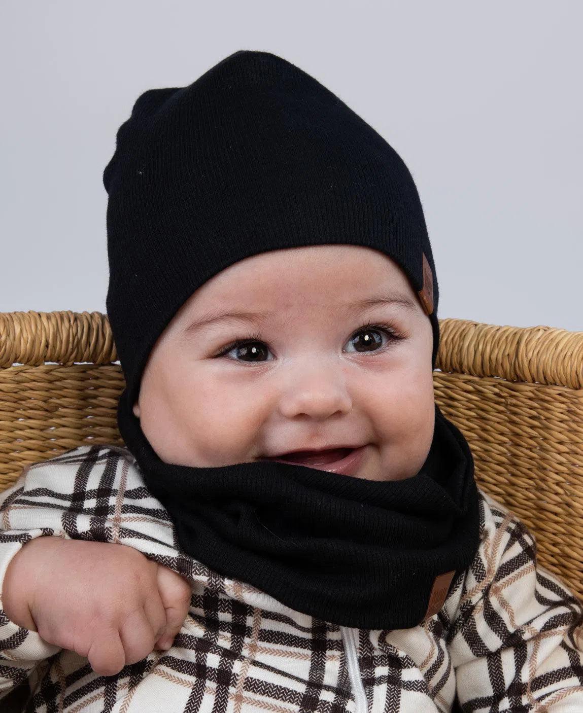 Cachecol Infinito Canelado Unissex MiniMalista | Liso Preto - MiniMalista Baby - 0.2, 0.3, b2b, black-friday, com-desconto-mm10, Frio, Menino, Neutro, Unissex, Winter Sale 20%, Winter Sale 30% -bebê-minimalista-estiloso