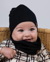 Cachecol Infinito Canelado Unissex MiniMalista | Liso Preto - MiniMalista Baby - 0.2, 0.3, b2b, black-friday, com-desconto-mm10, Frio, Menino, Neutro, Unissex, Winter Sale 20%, Winter Sale 30% -bebê-minimalista-estiloso
