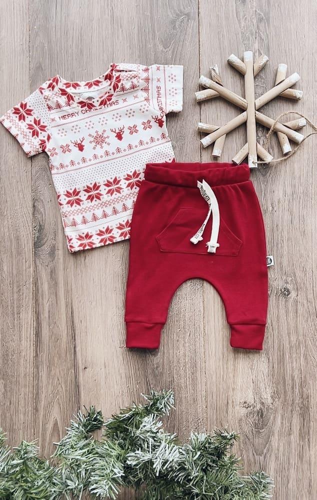 Calça de Bebê Unissex Bolsão MiniMalista Liso Real Red - MiniMalista Baby - 0, 0.3, b2b, Baby, black-friday, Christmas, com-desconto-mm10, Meia Estação, Natal, Neutro, tab-tam-calça-bolsão-kids, Unissex, Winter Sale 20%, Xmas -bebê-minimalista-estiloso