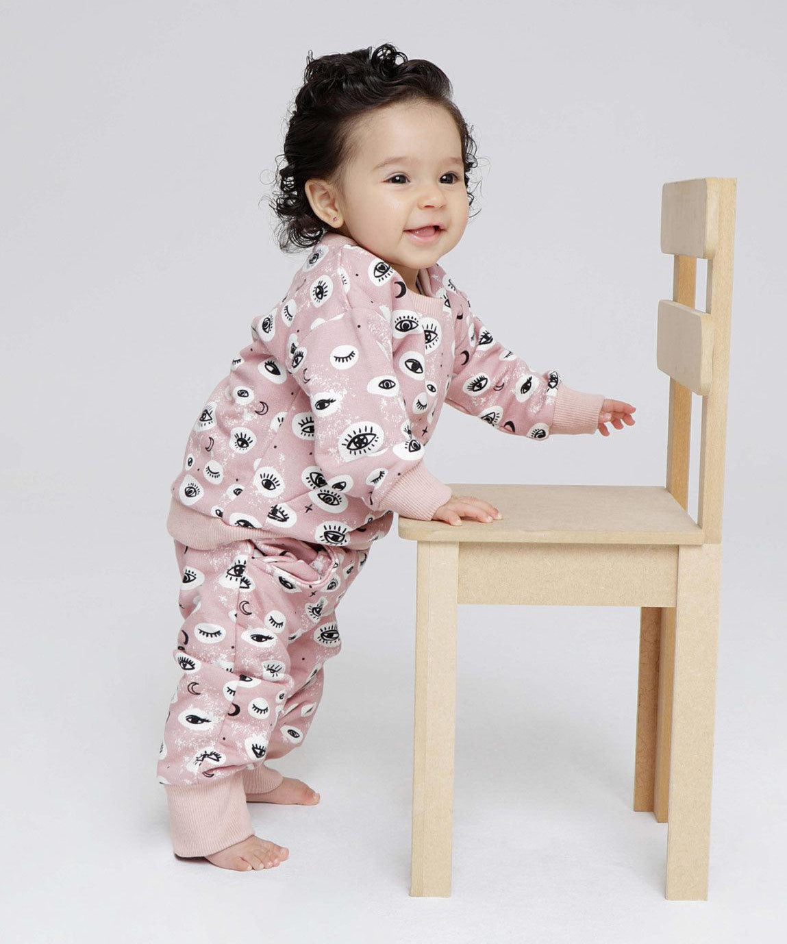 Calça Moletinho Unissex | Mystic Eyes - MiniMalista Baby - 0.45, b2b, Baby, black-friday, Frio, Kids, Menina, outlet, SALE-FINAL, tab-tam-calca-moletom, tab-tam-calça-molet-bebe -bebê-minimalista-estiloso