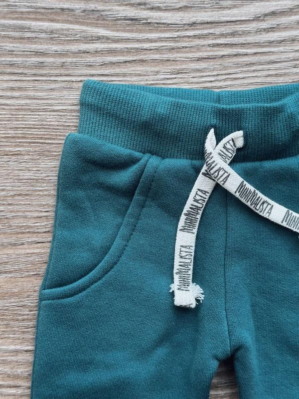 Calça Moletom Unissex Peluciado MiniMalista | Liso Deep Green - MiniMalista Baby - 0.2, b2b, Baby, black-friday, Christmas, com-desconto-mm10, Frio, Kids, Menino, natal, tab-tam-calca-moletom, tab-tam-calça-molet-bebe, tam-tam-calça-bolsao-bebe, Xmas -bebê-minimalista-estiloso