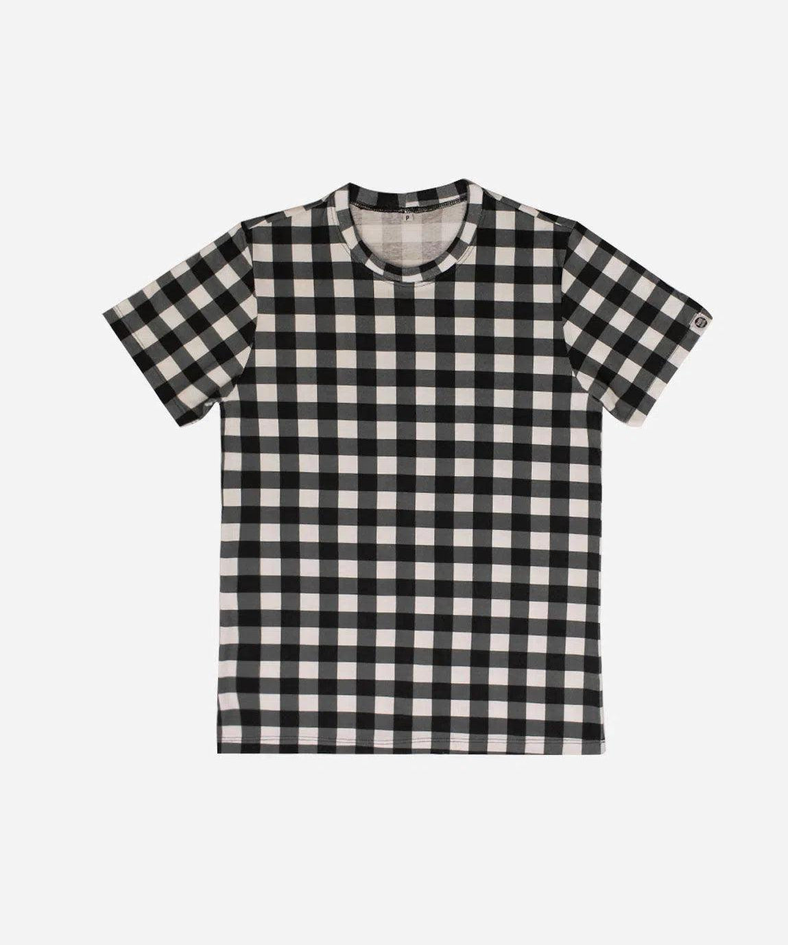 Camiseta Adulto Unissex Vichy preto - MiniMalista Baby - 0.3, b2b, black-friday, Meia Estação, Menino, Neutro, outlet, SALE-FINAL, tab-tam-cam-adulto-2, Unissex -bebê-minimalista-estiloso