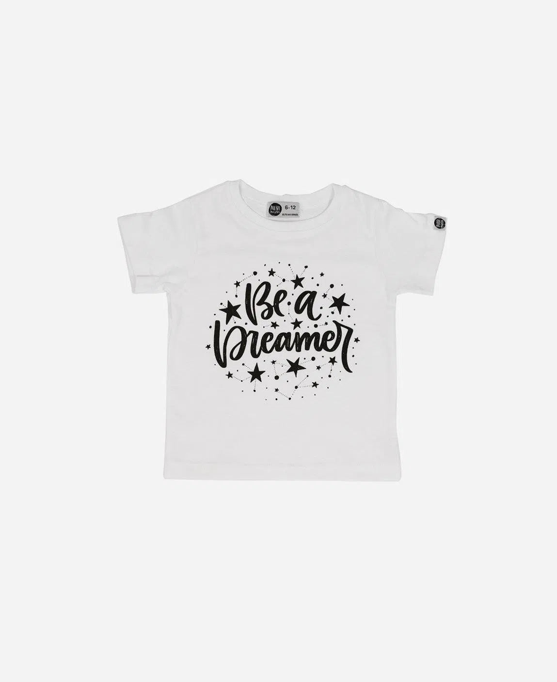 Camiseta Infantil Manga Curta Unissex Be a Dreamer - MiniMalista Baby - 0.3, 0.4, b2b, black-friday, com-desconto-mm10, Kids, Meia Estação, Menina, Menino, Neutro, tab-tam-camiseta-manga-curta, Unissex -bebê-minimalista-estiloso