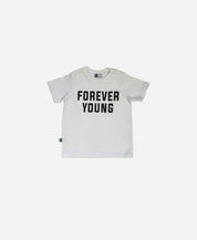 Camiseta Infantil Manga Curta Unissex FOREVER YOUNG - MiniMalista Baby - b2b, Kids, Meia Estação, Menina, Neutro, outlet, tab-tam-camiseta-manga-curta, Unissex -bebê-minimalista-estiloso