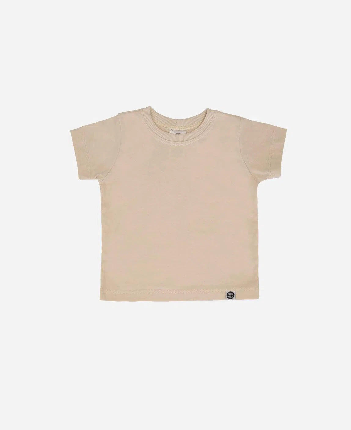 Camiseta Infantil Manga Curta Unissex MiniMalista Liso Beige - MiniMalista Baby - b2b, com-desconto-mm10, Kids, Meia Estação, Neutro, Unissex -bebê-minimalista-estiloso