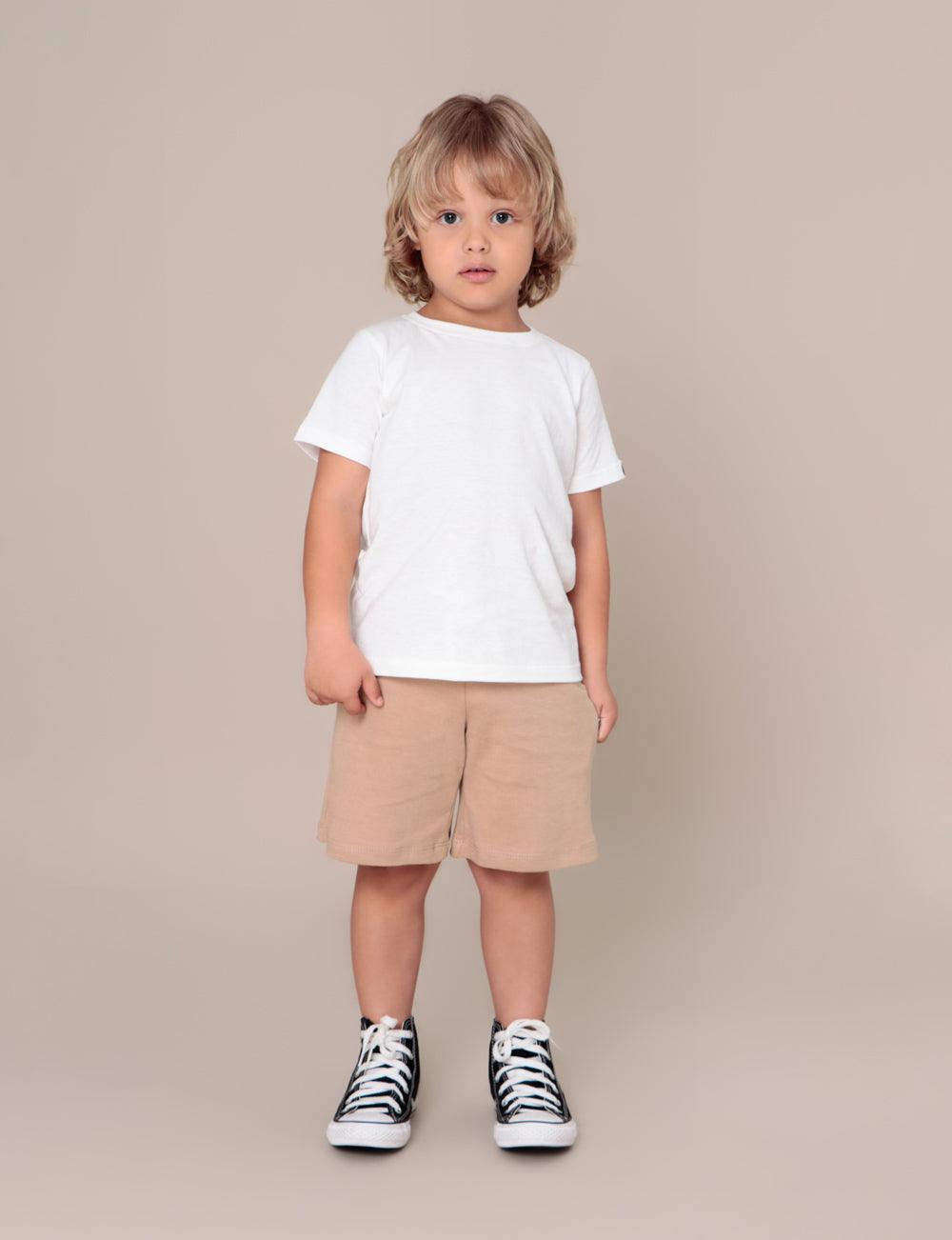 Camiseta Infantil Manga Curta Unissex MiniMalista Liso Branco Off - MiniMalista Baby - Ano Novo, anonovo, b2b, Best, com-desconto-mm10, Kids, Meia Estação, Neutro, new, Reveillon, Unissex -bebê-minimalista-estiloso