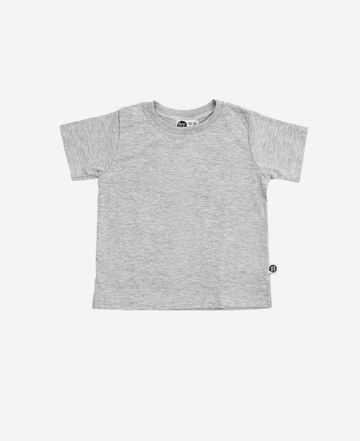 Camiseta Infantil Manga Curta Unissex MiniMalista Liso Mescla - MiniMalista Baby - b2b, com-desconto-mm10, Kids, Meia Estação, Menino -bebê-minimalista-estiloso