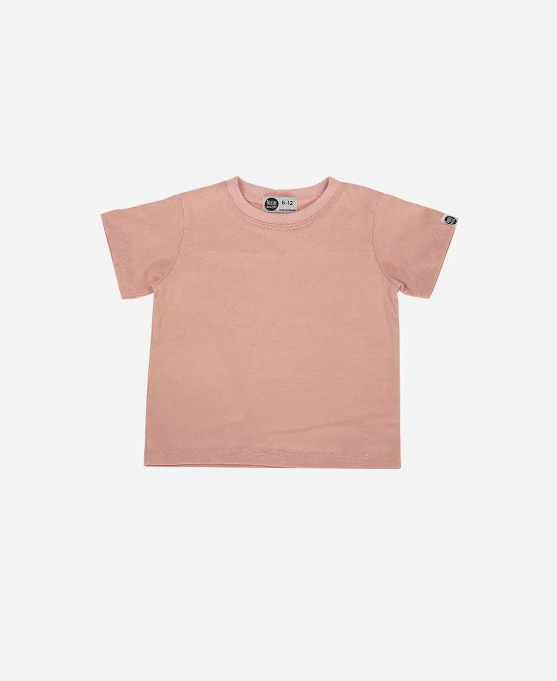 Camiseta Infantil Manga Curta Unissex MiniMalista Liso Mystic Rose - MiniMalista Baby - b2b, com-desconto-mm10, Kids, Meia Estação, Menina -bebê-minimalista-estiloso