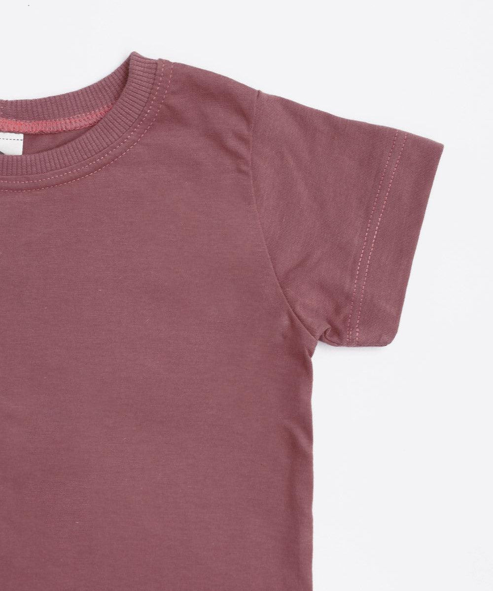 Camiseta Infantil Manga Curta Unissex MiniMalista | Liso Dark Rose - MiniMalista Baby - 0.2, 0.3, b2b, black-friday, com-desconto-mm10, Kids, Meia Estação, Menina, tab-tam-camiseta-manga-curta -bebê-minimalista-estiloso