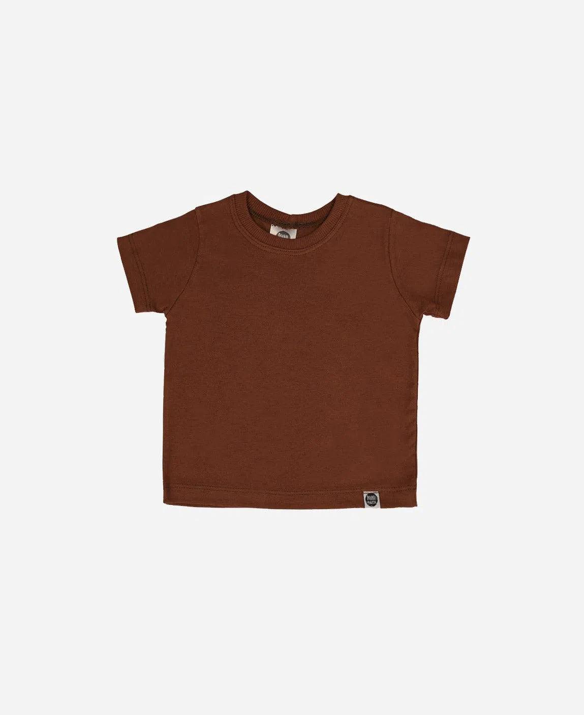 Camiseta Infantil Manga Curta Unissex MiniMalista | Liso Oak - MiniMalista Baby - 0.3, b2b, black-friday, com-desconto-mm10, Kids, Meia Estação, Menino, tab-tam-camiseta-manga-curta -bebê-minimalista-estiloso