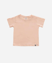 Camiseta Infantil Manga Curta Unissex MiniMalista | Liso Peachy - MiniMalista Baby - 0.3, b2b, black-friday, com-desconto-mm10, Kids, Meia Estação, Menina, tab-tam-camiseta-manga-curta -bebê-minimalista-estiloso