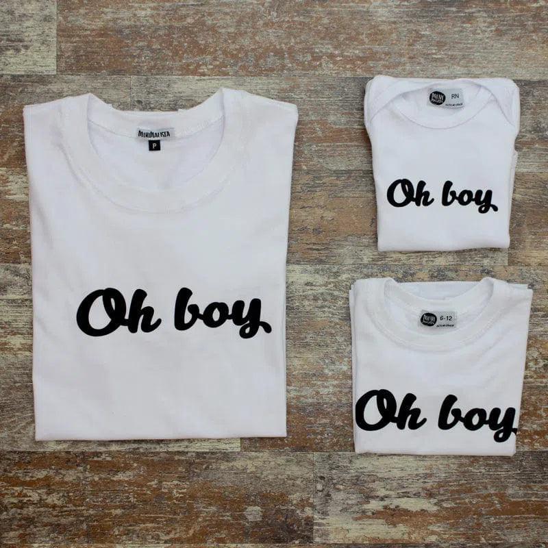 Camiseta Infantil Manga Curta Unissex OH BOY - MiniMalista Baby - b2b, Kids, Meia Estação, Menina, Menino, Neutro, outlet, tab-tam-camiseta-manga-curta, Unissex -bebê-minimalista-estiloso