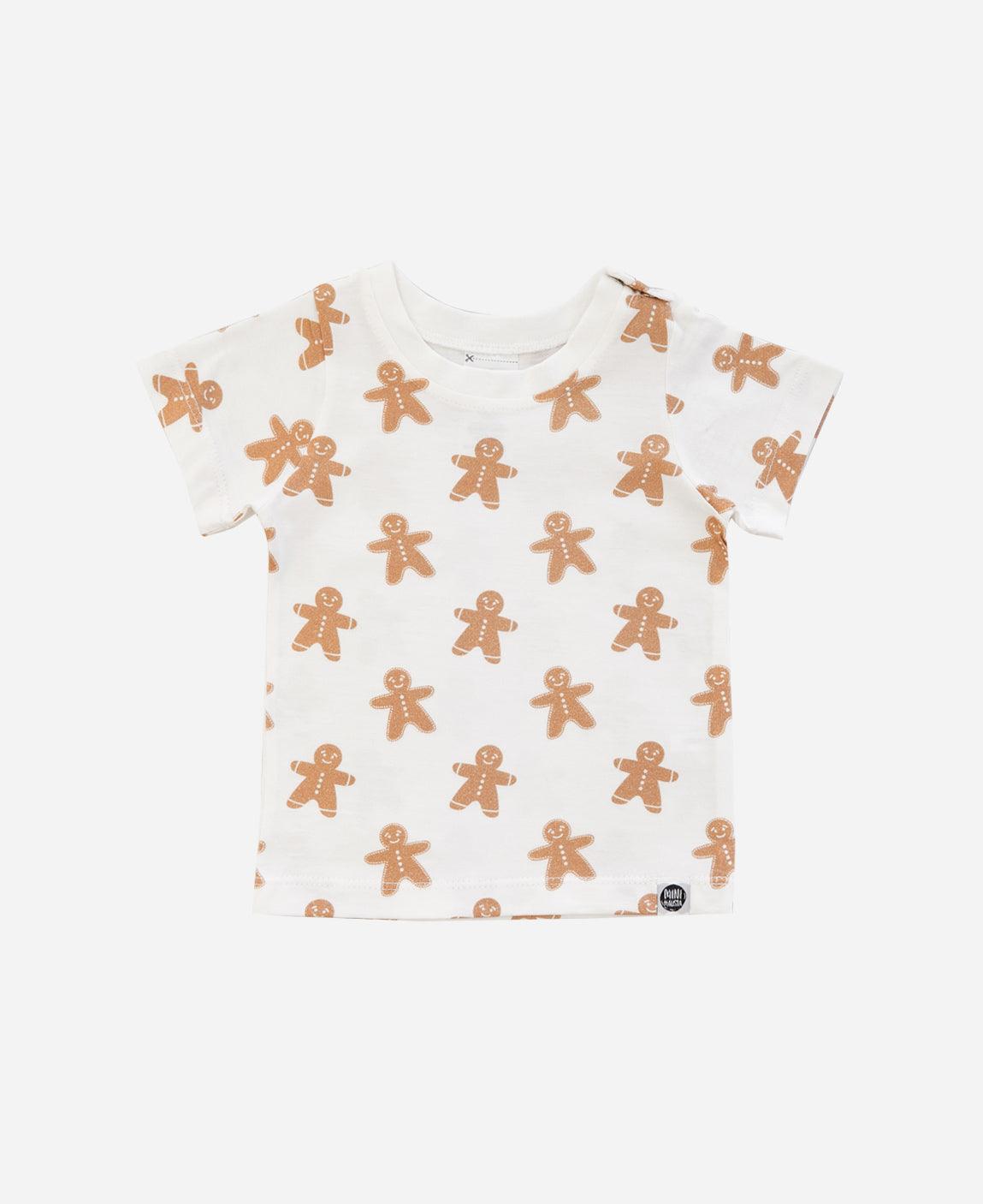 Camiseta Infantil Manga Curta Unissex | Gingerbread - MiniMalista Baby - 0.3, 0.35, b2b, black-friday, Christmas, com-desconto-mm10, Kids, Meia Estação, Menina, natal, Neutro, tab-tam-camiseta-manga-curta, Unissex, Xmas -bebê-minimalista-estiloso