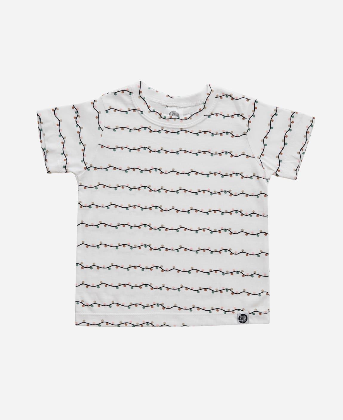 Camiseta Infantil Manga Curta Unissex | Lights - MiniMalista Baby - 0.3, Ano Novo, b2b, black-friday, Christmas, com-desconto-mm10, Kids, Meia Estação, Menina, minime, natal, Neutro, Reveillon, tab-tam-camiseta-manga-curta, Unissex, Xmas -bebê-minimalista-estiloso