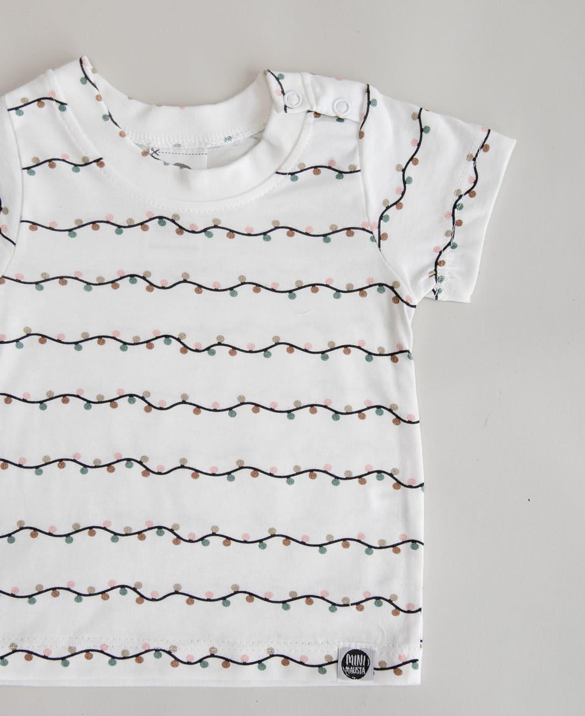 Camiseta Infantil Manga Curta Unissex | Lights - MiniMalista Baby - 0.3, Ano Novo, b2b, black-friday, Christmas, com-desconto-mm10, Kids, Meia Estação, Menina, minime, natal, Neutro, Reveillon, tab-tam-camiseta-manga-curta, Unissex, Xmas -bebê-minimalista-estiloso