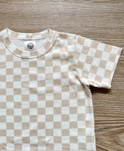 Camiseta Infantil Manga Curta Unissex | Racer Beige - MiniMalista Baby - 0.3, b2b, black-friday, com-desconto-mm10, Kids, Meia Estação, Menina, Neutro, tab-tam-camiseta-manga-curta, Unissex -bebê-minimalista-estiloso