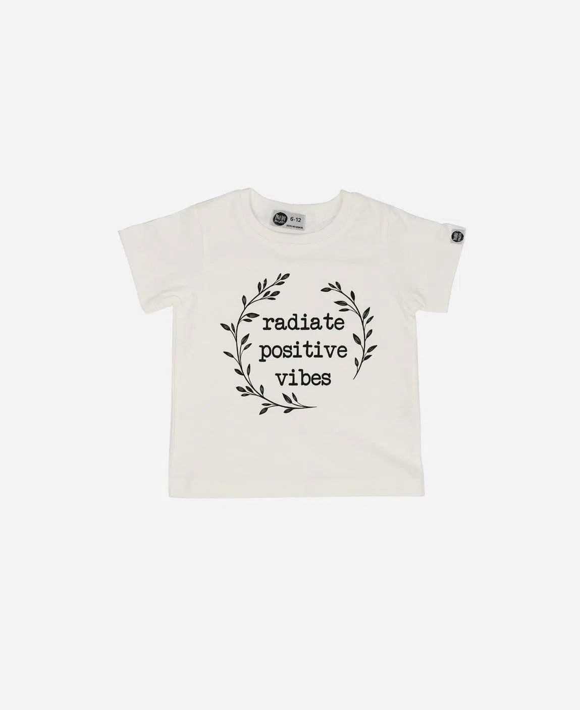 Camiseta Infantil Manga Curta Unissex Radiate Positive Vibes - MiniMalista Baby - Ano Novo, b2b, com-desconto-mm10, Kids, Meia Estação, Menino, Neutro, Reveillon, Unissex -bebê-minimalista-estiloso